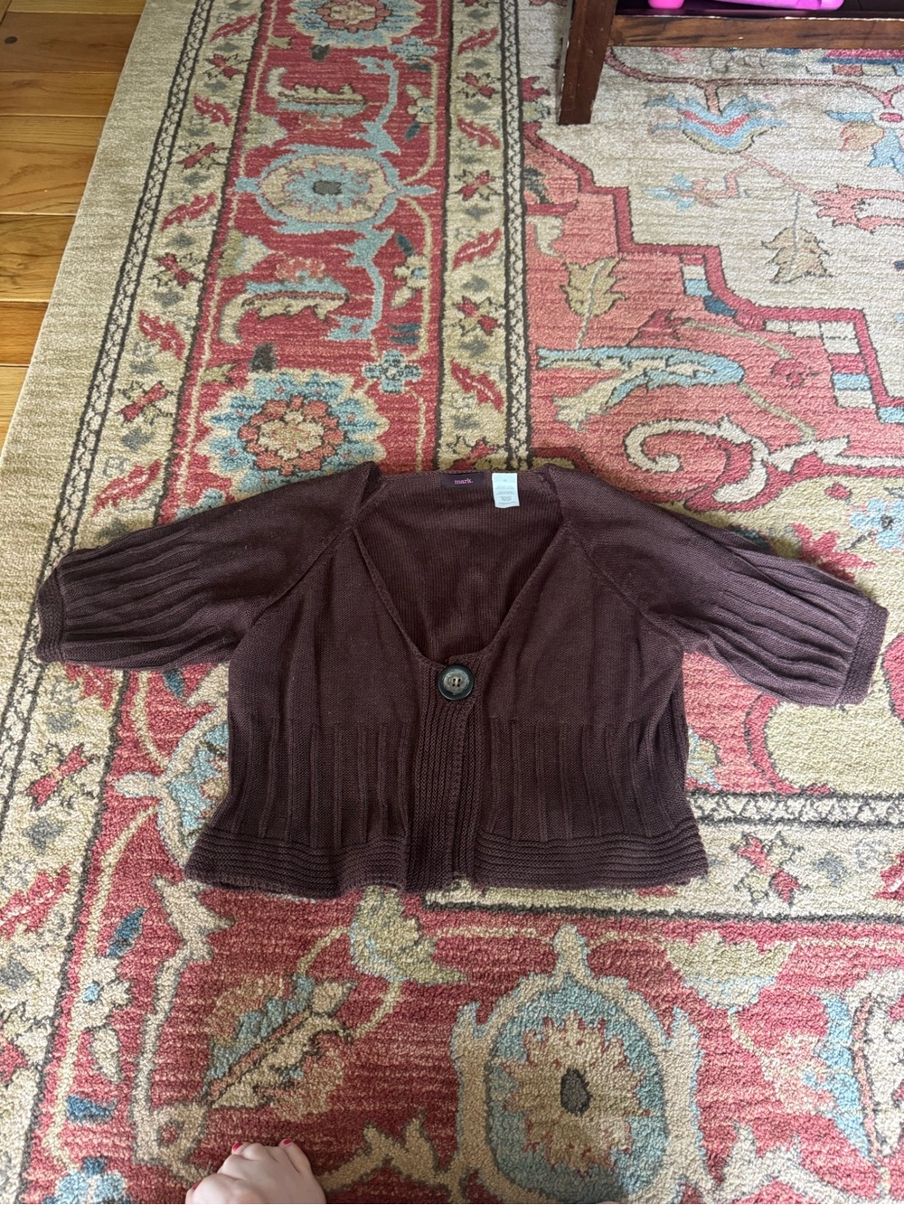 mark. Chocolate Brown Short Knit Cardigan